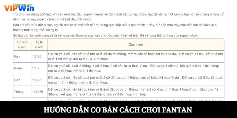 Hướng dẫn cơ bản cách chơi Fantan