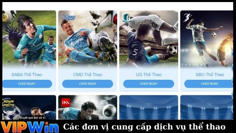 Liệt kê đơn vị cung cấp dịch vụ thể thao tại hệ thống