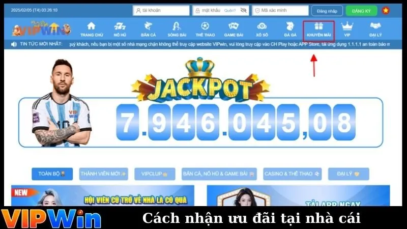 Cách nhận ưu đãi tại VIPWin cực kỳ đơn giản