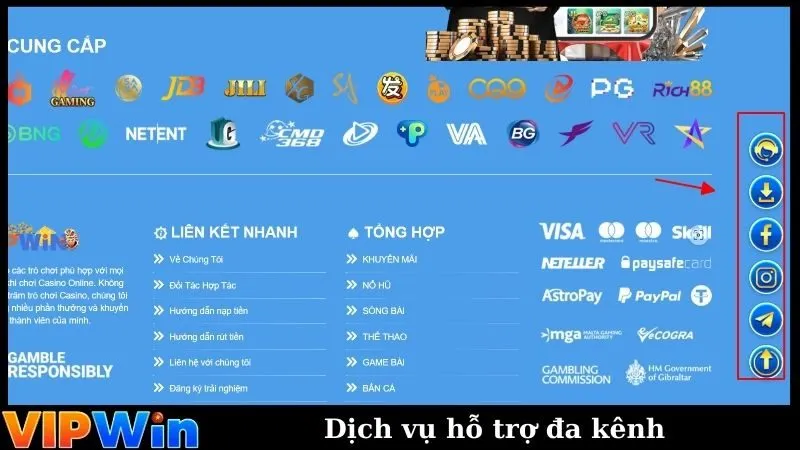 Dịch vụ chăm sóc chuyên nghiệp 24/24 tại VIPWin