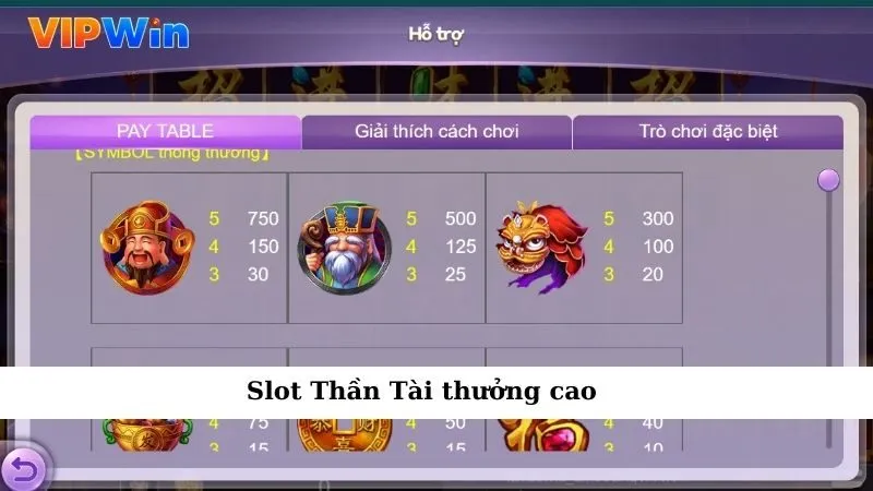 Slot Thần Tài thưởng cao