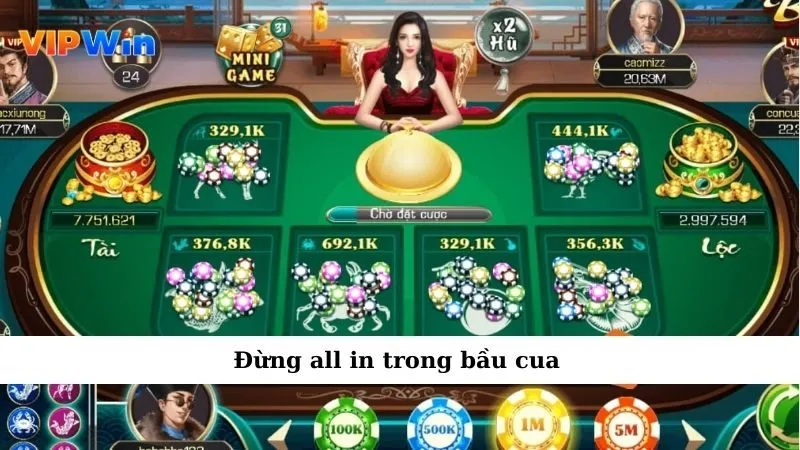 Đừng all in trong bầu cua